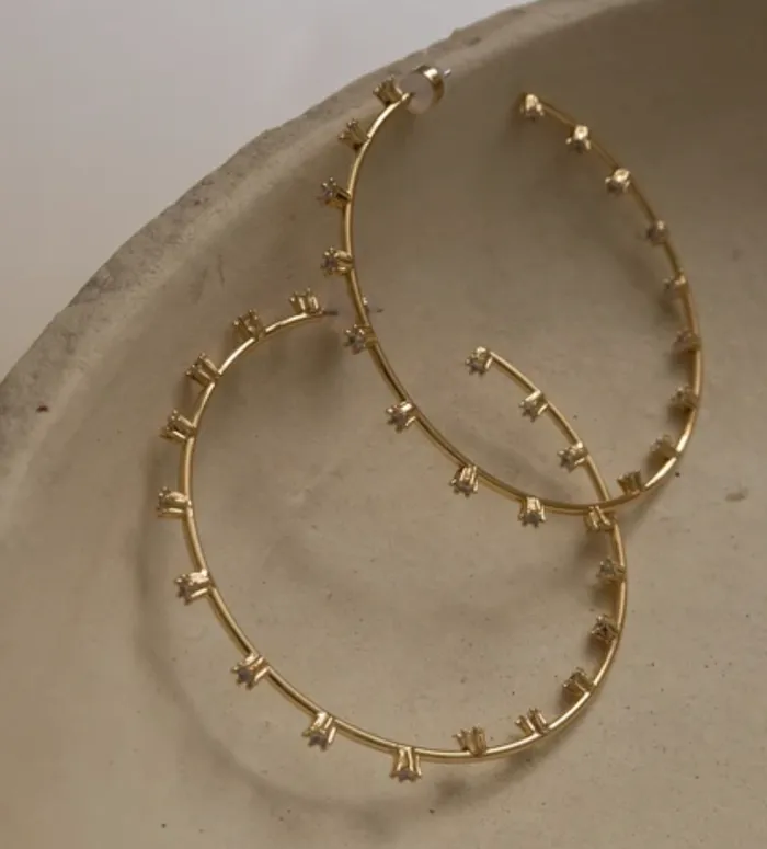 LUV AJ Earrings Stardust Statement Hoops LUV AJ Earrings Stardust Statement Hoops