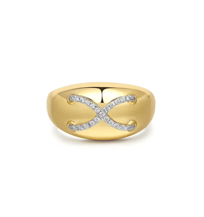 LUV AJ Mariner Cross Ring Rings