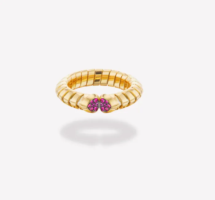 Marina B Rings Trisolina Colored ruby Pav Ring