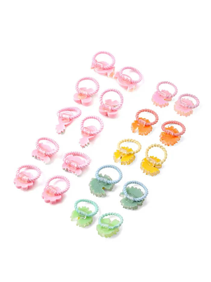 Melbees by Yellow Chimes Rubber Bands for Girls Kids Hair Accessories for Girls Hair Tie 20 Pcs Cute Characters Rubberbands for Kids Ponytail Holder For Baby Girls Toddlers Yellow Chimes Rings