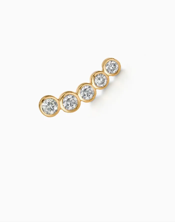 Mini Cinderella Ear Climber Carbon Hyde Earrings