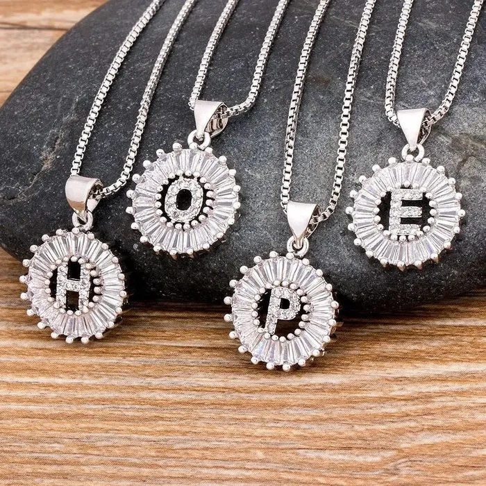 Mini Crystal Initial Necklace The Signature Collection Co Necklaces