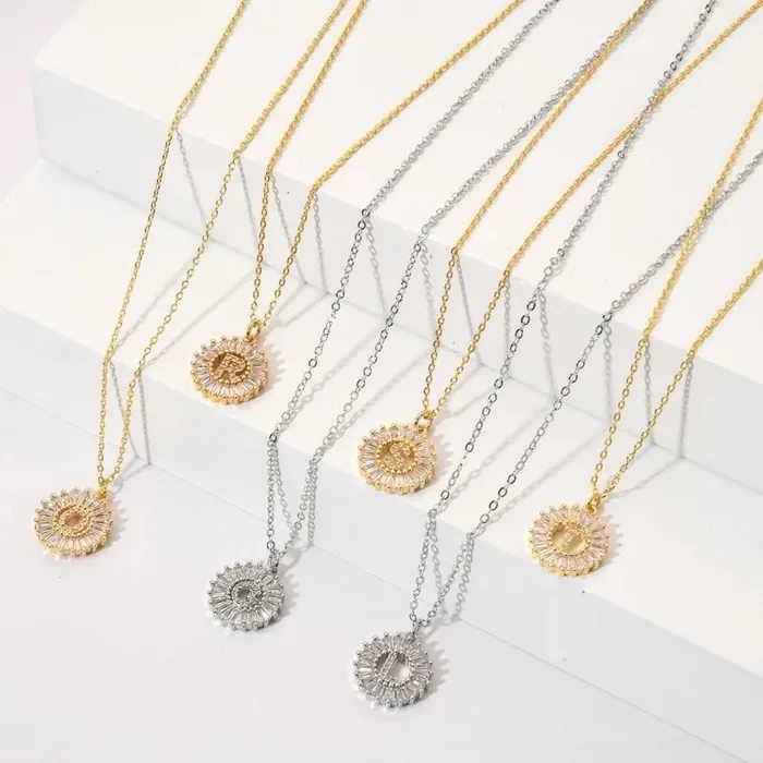 Mini Crystal Initial Necklace The Signature Collection Co Necklaces