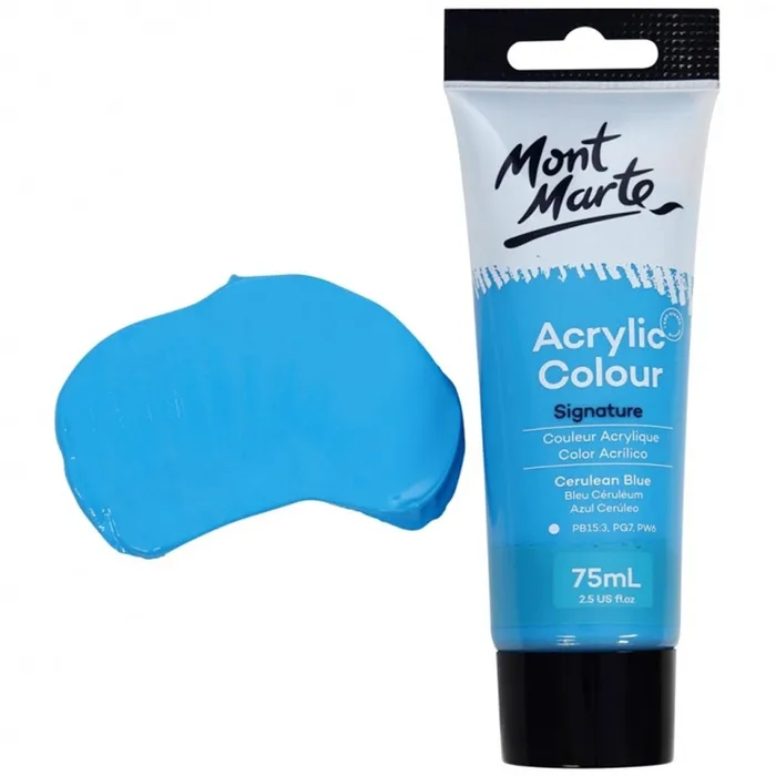 Mont MarteAcrylic Color 75ml Cerulian Blue Resinarthub Rings