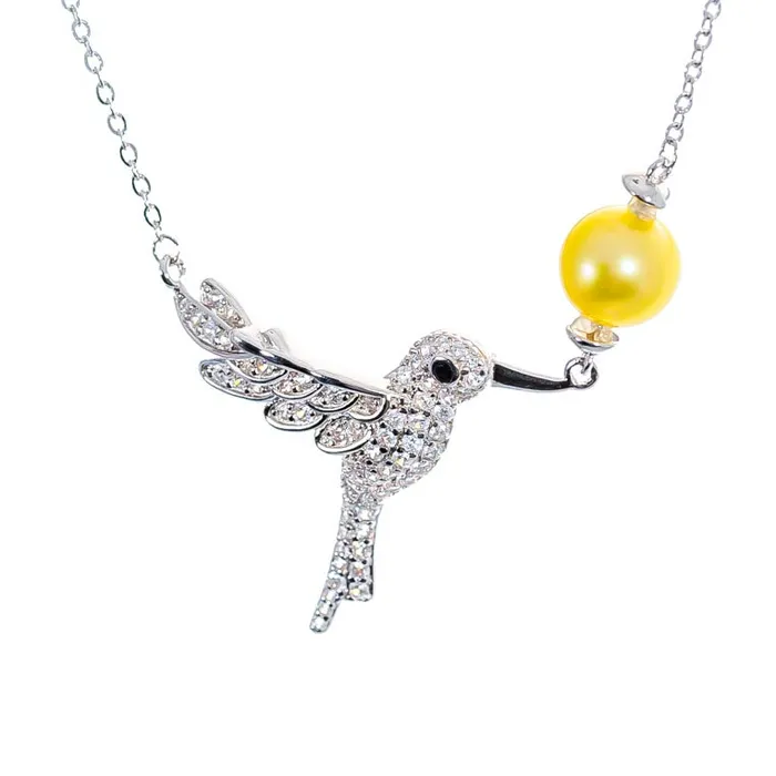 MPST119 DIY Mount Pendant 925 Sterling Silver Humming Bird with Chain Necklaces MPST119 DIY Mount Pendant 925 Sterling Silver Humming Bird with Chain Necklaces