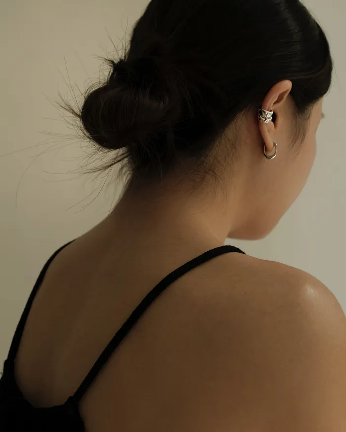 MYJN Earrings Daia Twin Bold Hammered Ear Cuff