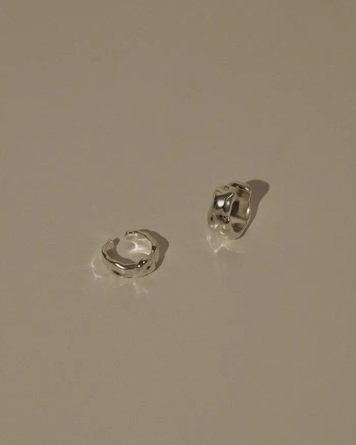 MYJN Earrings Daia Twin Bold Hammered Ear Cuff