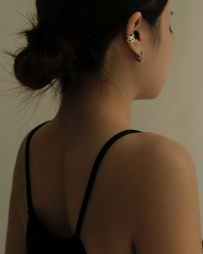 MYJN Earrings Daia Twin Bold Hammered Ear Cuff