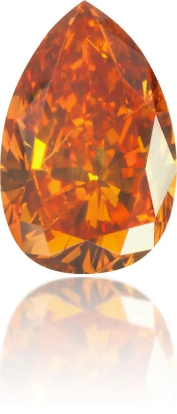 Natural Orange Diamond Pear Shape 041 ct Polished Langerman Diamonds Earrings Natural Orange Diamond Pear Shape 041 ct Polished Langerman Diamonds Earrings