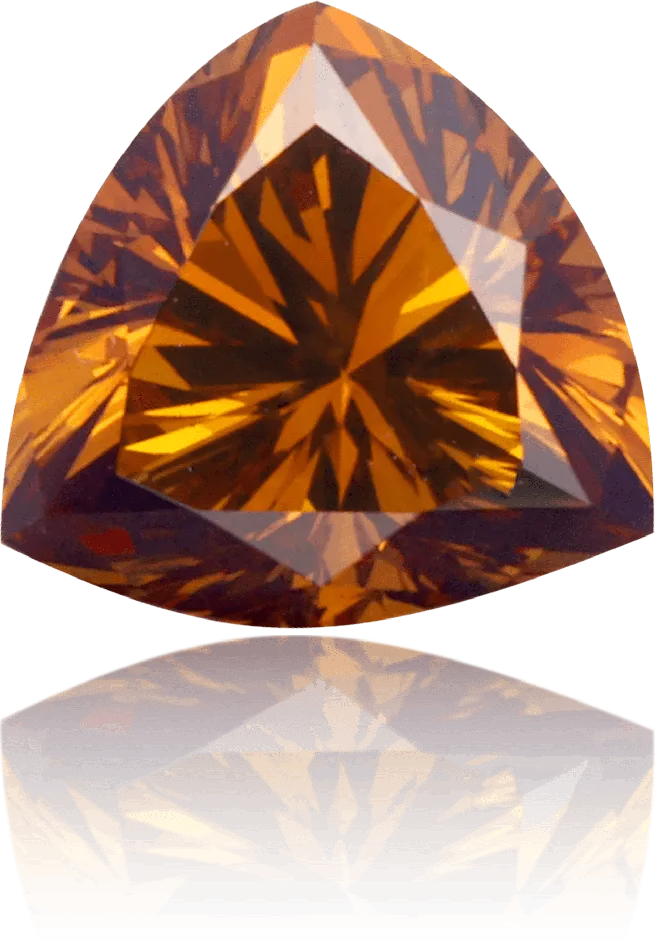 Natural Orange Diamond Triangle 091 ct Polished Langerman Diamonds Earrings Natural Orange Diamond Triangle 091 ct Polished Langerman Diamonds Earrings