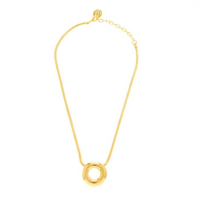 Necklaces BenAmun Gold Necklace with Circle Pendant