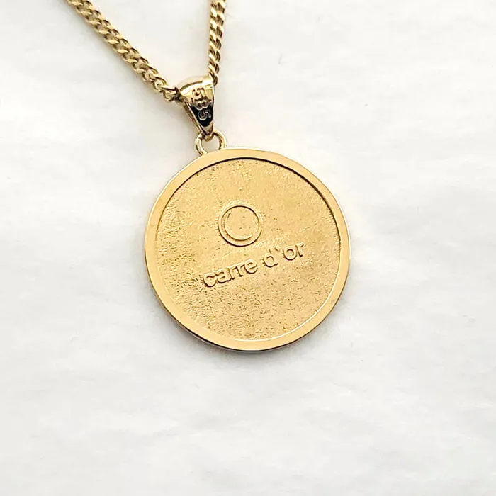 Necklaces carre dor 14k 18k gold circle compass pendant necklace 1
