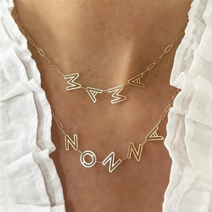 Necklaces Get Signatured Personalized Chain Letter Necklace