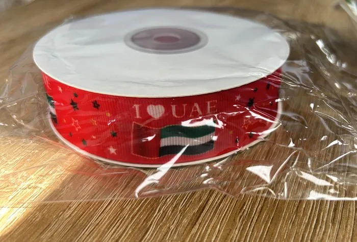Necklaces I Love UAE Themed Red color Ribbon for Ecom Packs RESIN ART HUB