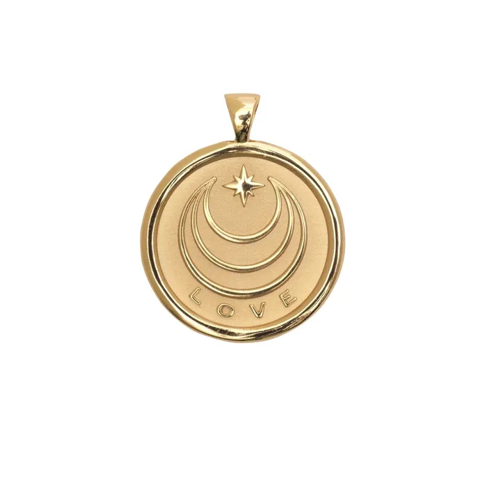 Necklaces Jane Win Love Coin Pendant