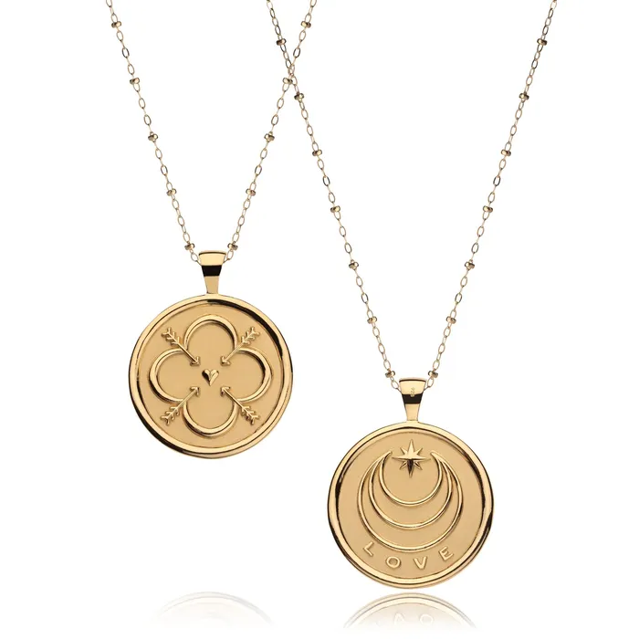 Necklaces Jane Win Love Coin Pendant