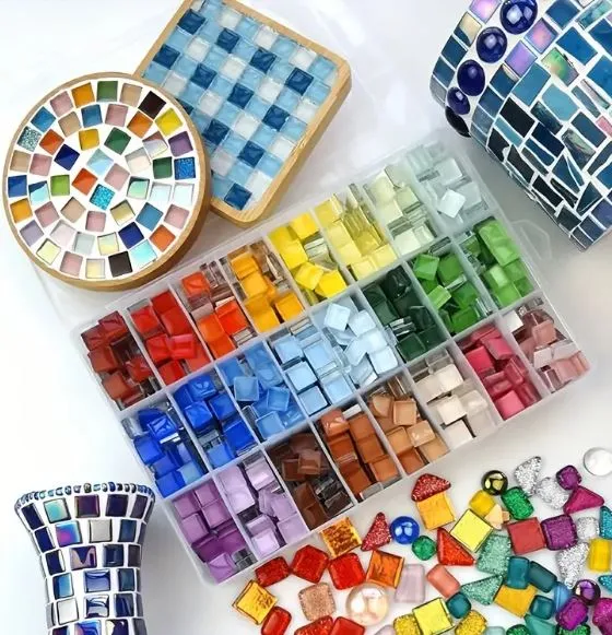Necklaces RESIN ART HUB Mosaic Crystal Glass for Resin Art 500g Necklaces RESIN ART HUB Mosaic Crystal Glass for Resin Art 500g