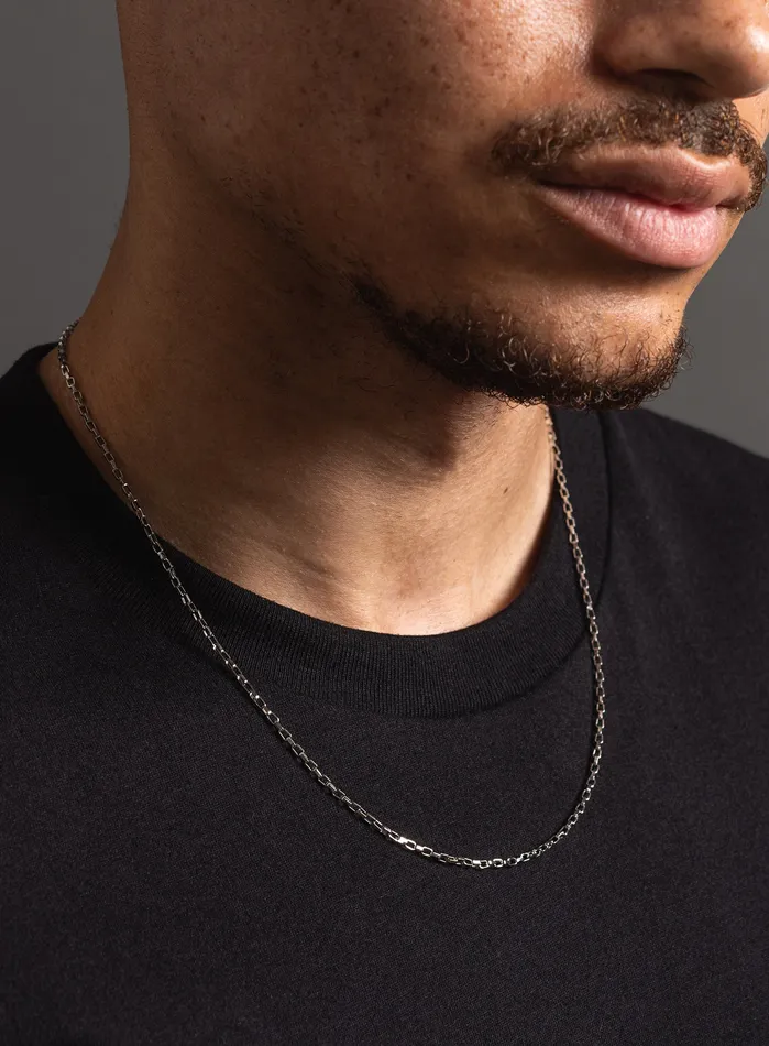 Necklaces Waterproof Box Chain Necklace for Men 2mm WE ARE ALL SMITH