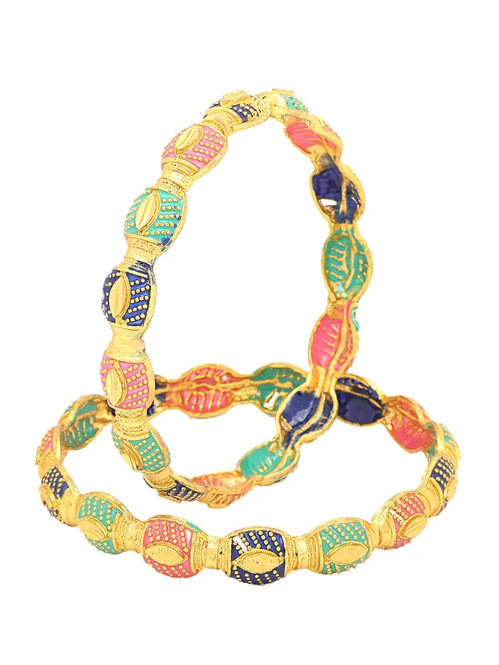 Necklaces Yellow Chimes Bangles for Women Oval Shaped Meenakari Touch Traditional Bangles for Women and Girls Yellow Chimes Necklaces Yellow Chimes Bangles for Women Oval Shaped Meenakari Touch Traditional Bangles for Women and Girls Yellow Chimes