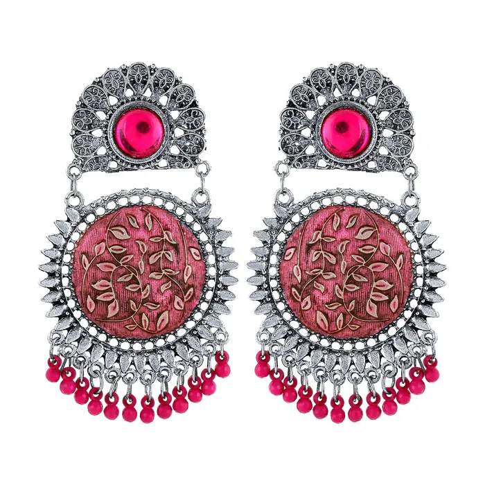 Necklaces Yellow Chimes Latest Designer Crafted Silver Oxidized Traditional Chandbali Earrings for Women and Girls Yellow Chimes Necklaces Yellow Chimes Latest Designer Crafted Silver Oxidized Traditional Chandbali Earrings for Women and Girls Yellow Chimes