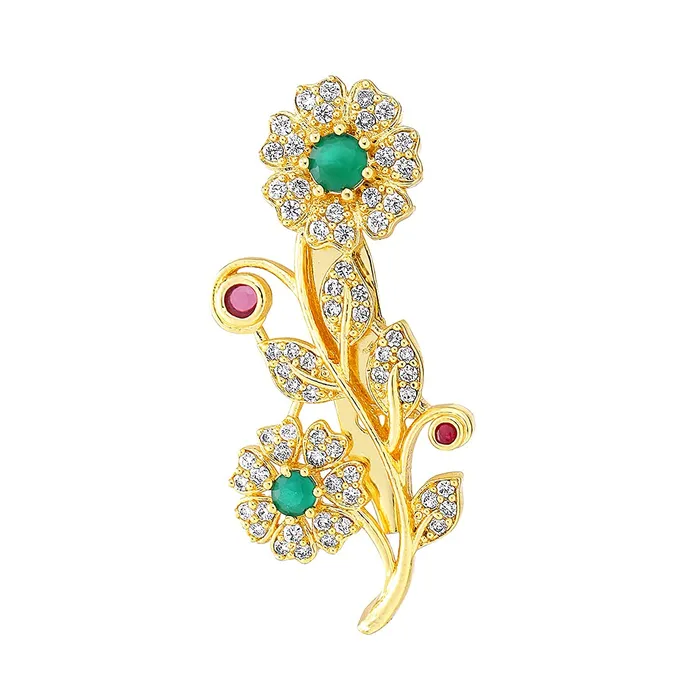 Necklaces Yellow Chimes Yellow Chimes Brooch for Women Classic ADAmerican Diamond Brooch Pin Flower Design Gold Plated Bridal Saree Pin for Women and Girls Necklaces Yellow Chimes Yellow Chimes Brooch for Women Classic ADAmerican Diamond Brooch Pin Flower Design Gold Plated Bridal Saree Pin for Women and Girls