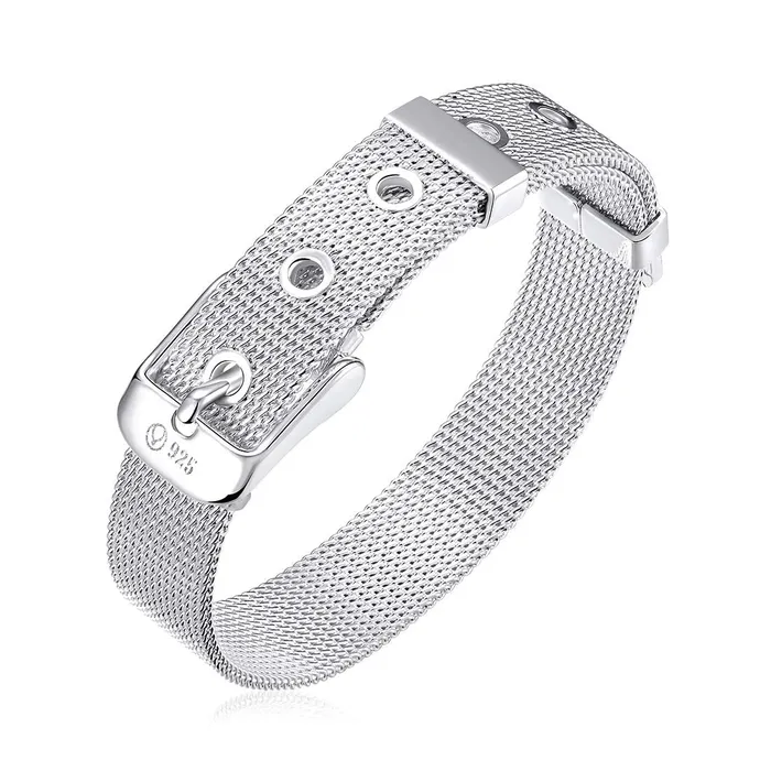 Necklaces Yellow Chimes Yellow Chimes Classical Belt Style Silver Bracelet For Women And Girls