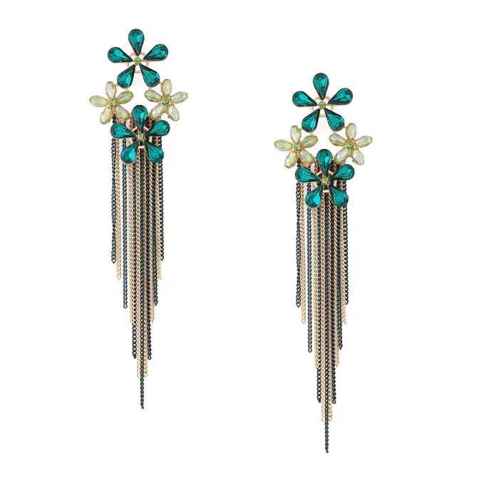 Necklaces Yellow Chimes Yellow Chimes Crystal Danglers Earrings for Women Floral Shaped Crystal Green Long Chain Dangler Earrings for Women and Girls Necklaces Yellow Chimes Yellow Chimes Crystal Danglers Earrings for Women Floral Shaped Crystal Green Long Chain Dangler Earrings for Women and Girls