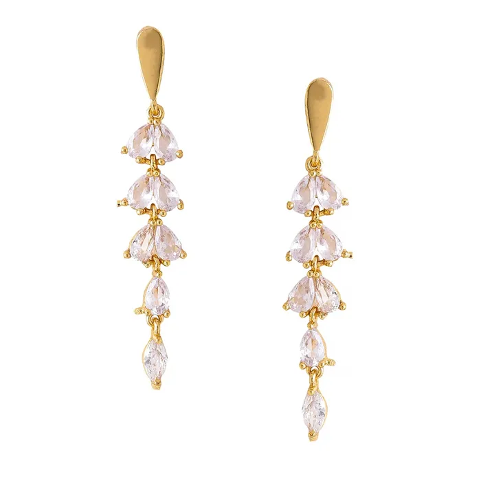 Necklaces Yellow Chimes Yellow Chimes Earrings For Women Gold Toned Teardrop Shaped Sparkling Crystal Studded Dangler Earrings For Women and Girls Necklaces Yellow Chimes Yellow Chimes Earrings For Women Gold Toned Teardrop Shaped Sparkling Crystal Studded Dangler Earrings For Women and Girls