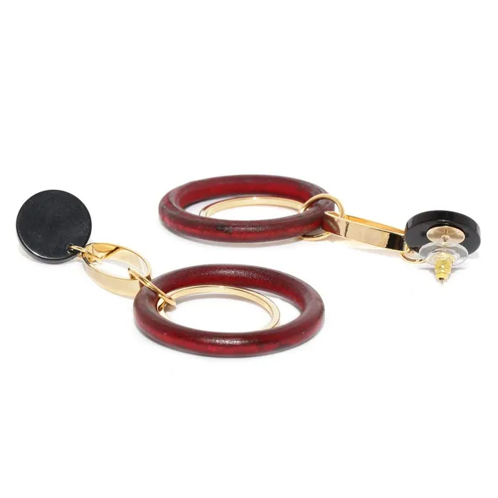Necklaces Yellow Chimes Yellow Chimes Geometric Shape Gold Plated Circle Drop Long Dangle Earrings For Women And Girls