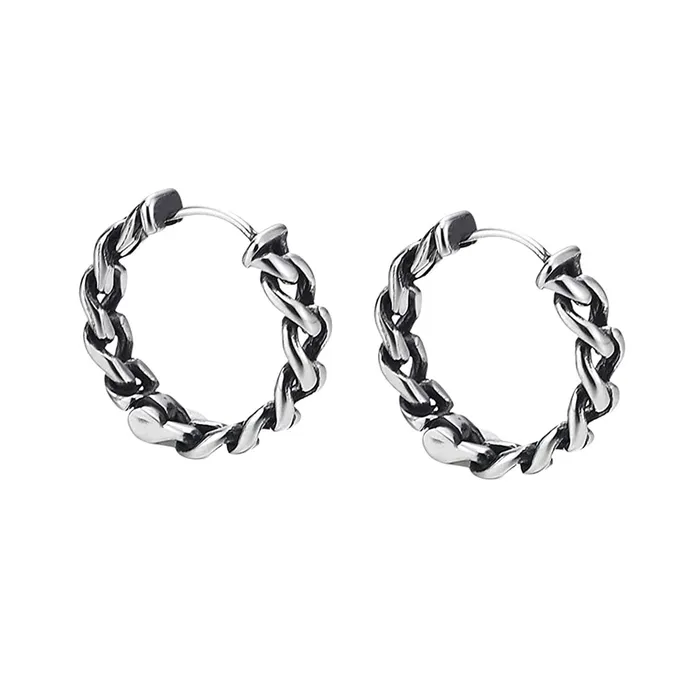 Necklaces Yellow Chimes Yellow Chimes Hoop Earrings for Women Stainless Steel Chain Design Silver Hoops Earrings for Men and Women Necklaces Yellow Chimes Yellow Chimes Hoop Earrings for Women Stainless Steel Chain Design Silver Hoops Earrings for Men and Women