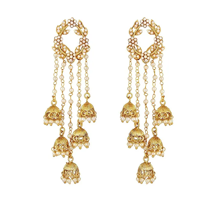 Necklaces Yellow Chimes Yellow Chimes Jhumka Earrings for Women Traditional Jhumki Ethnic Design Studded Pearls Golden Latkan Jhumka Earrings for Women and Girls Necklaces Yellow Chimes Yellow Chimes Jhumka Earrings for Women Traditional Jhumki Ethnic Design Studded Pearls Golden Latkan Jhumka Earrings for Women and Girls