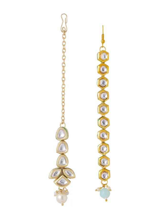Necklaces Yellow Chimes Yellow Chimes Maangtikka for Women Gold Toned 2 Pcs of Kundan Studded Single Line Designed Pearl Drop Maangtikka for Women and Girls Necklaces Yellow Chimes Yellow Chimes Maangtikka for Women Gold Toned 2 Pcs of Kundan Studded Single Line Designed Pearl Drop Maangtikka for Women and Girls