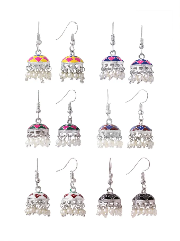Necklaces Yellow Chimes Yellow Chimes Meenakari Jhumka Earrings for Women Traditional Small Jhumki Earrings Set for Girls Combo of 6 Pairs Jhumkas Ethnic Gold Plated Women Earrings Birthday Gift For Girls Necklaces Yellow Chimes Yellow Chimes Meenakari Jhumka Earrings for Women Traditional Small Jhumki Earrings Set for Girls Combo of 6 Pairs Jhumkas Ethnic Gold Plated Women Earrings Birthday Gift For Girls