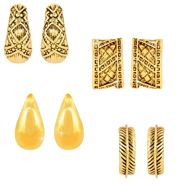 Necklaces Yellow Chimes Yellow Chimes Stylish COMBO 4 Pairs of Oxidized Gold Plated Designer Traditional Studs Earrings for Women and Girls Combo4 Necklaces Yellow Chimes Yellow Chimes Stylish COMBO 4 Pairs of Oxidized Gold Plated Designer Traditional Studs Earrings for Women and Girls Combo4