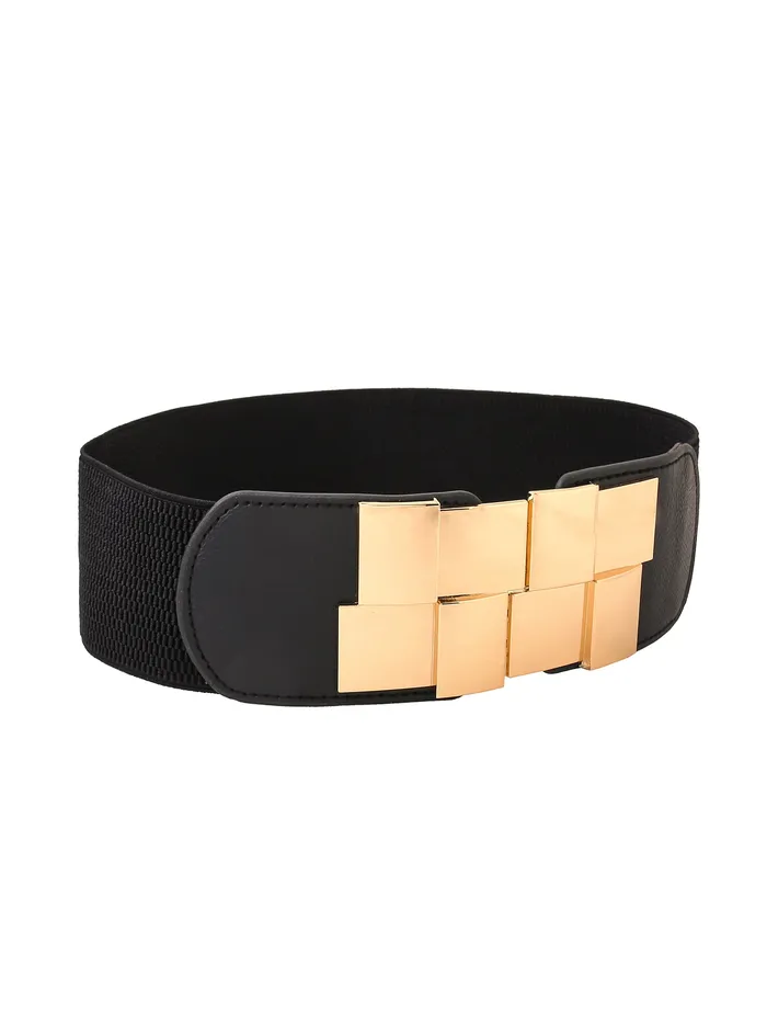Necklaces Yellow Chimes Yellow Chimes Womens Waist Belt Stretchy Black Hip Belt For Women Saree Kamarband I AdjustabIe Perfect For Western Ethnic Attire Addition To Your Wardrobe Design 4