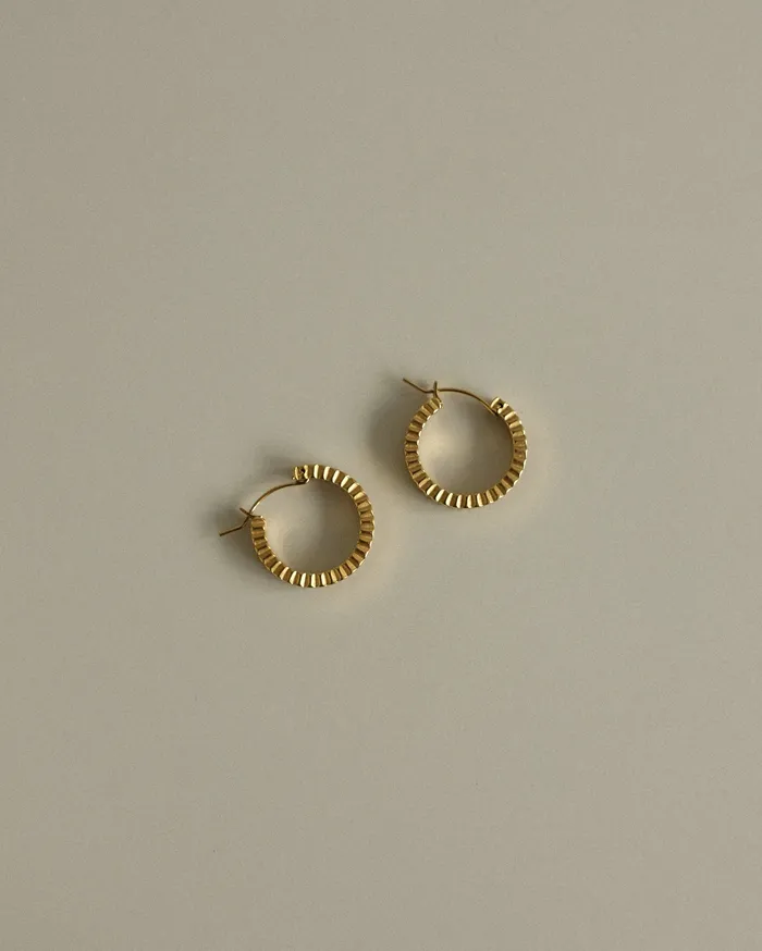 Paige Ribbed Hoop Earrings MYJN Earrings