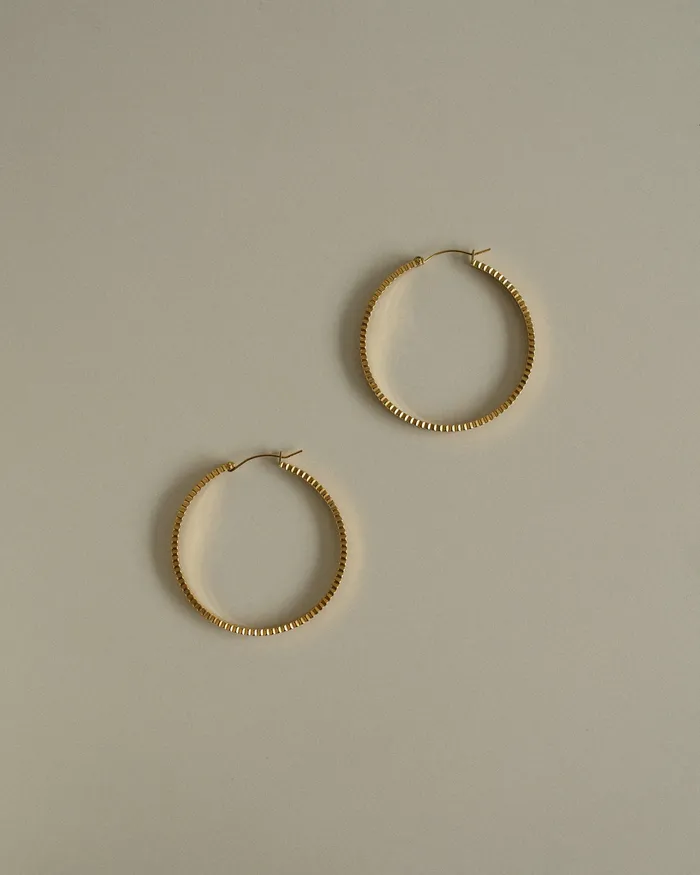Paige Ribbed Hoop Earrings MYJN Earrings