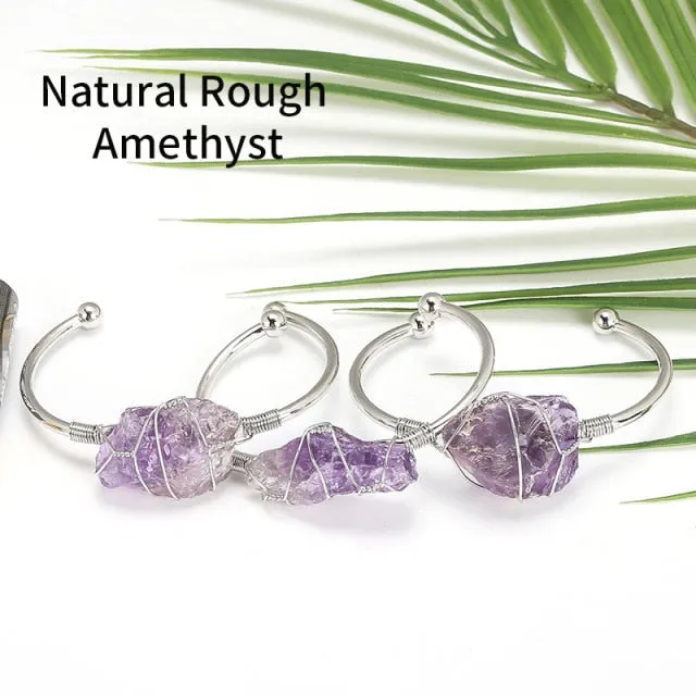 Raw Crystal Bracelets Balance Chakra Bracelet metamorphidi Bracelets