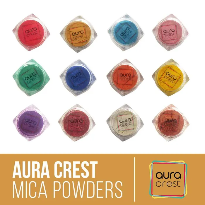 Resin Art Hub Earrings Aura Crest Mica Powder Resin Dye 3Mg Mini packs Set of 12 Colors Resin Art Hub Earrings Aura Crest Mica Powder Resin Dye 3Mg Mini packs Set of 12 Colors