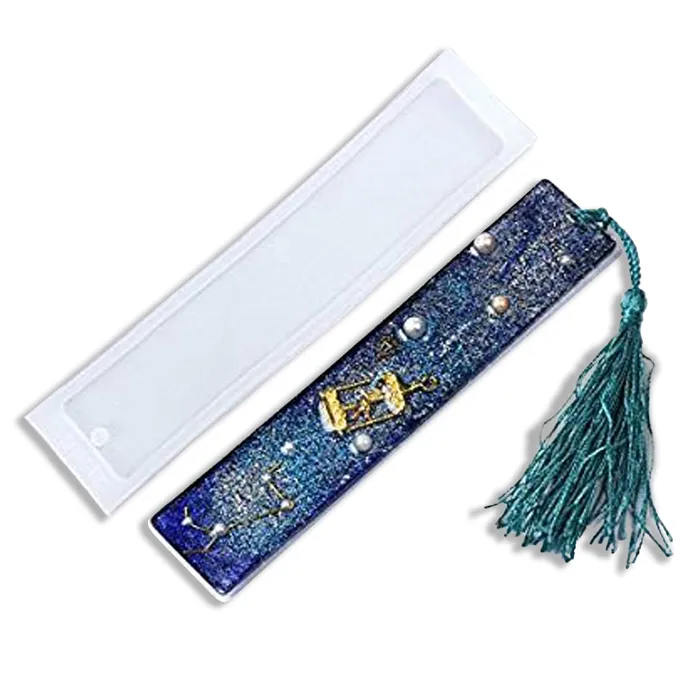 Resin Art Hub Earrings Rectangular Silicone Bookmark Mold