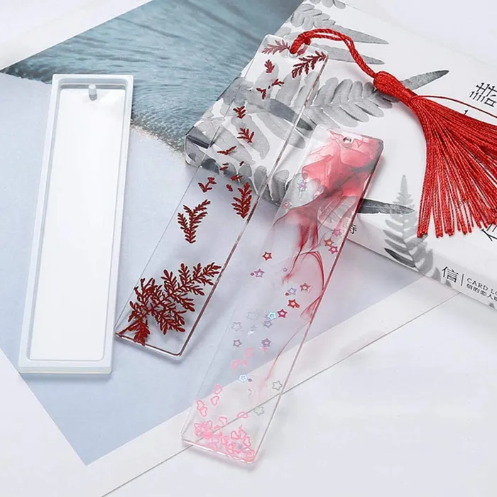 Resin Art Hub Earrings Rectangular Silicone Bookmark Mold