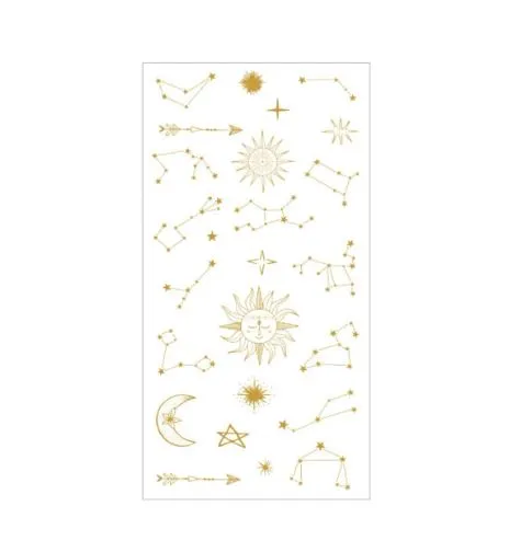 Resin Art Hub Necklaces Metallic Star Sun Pattern Assorted Sticker for Resin Art