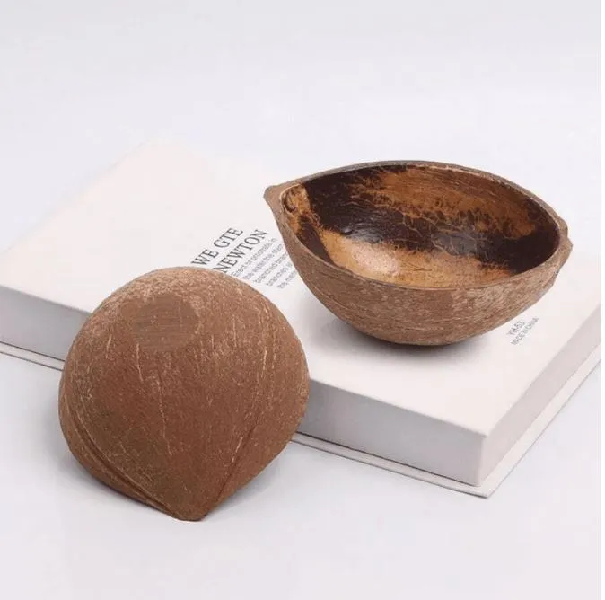 Resin Art Hub Necklaces Natural Coconut Shell for Candle Storage