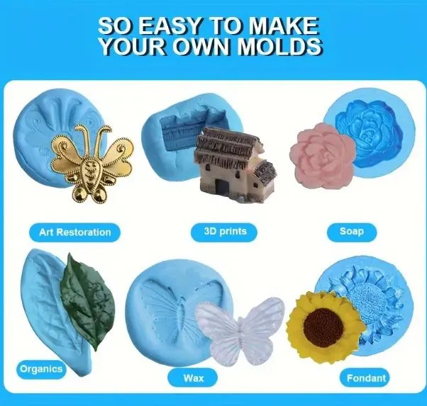 RESIN ART HUB Necklaces Silicone Putty For Silicone Mold Making Kit