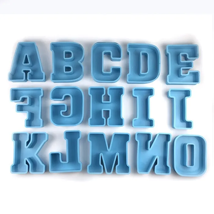 Resinarthub Capital Letter Alphabet Silicone Mold Earrings