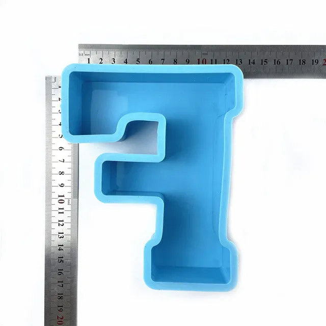 Resinarthub Capital Letter Alphabet Silicone Mold Earrings