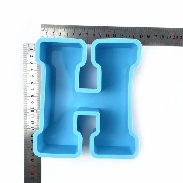 Resinarthub Capital Letter Alphabet Silicone Mold Earrings