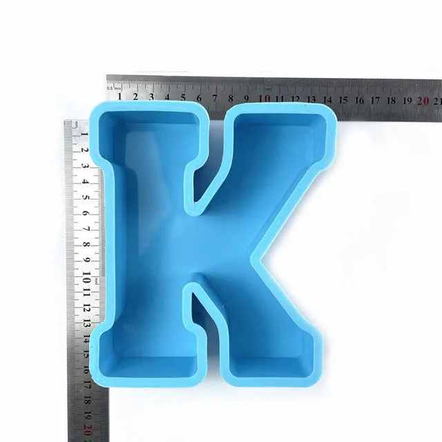 Resinarthub Capital Letter Alphabet Silicone Mold Earrings