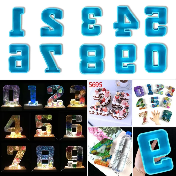 Resinarthub Capital Letter Alphabet Silicone Mold Earrings