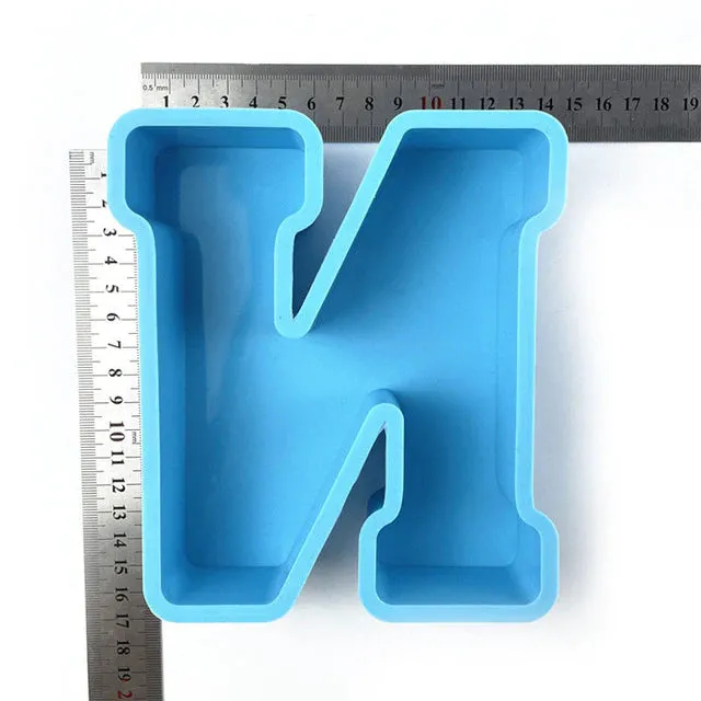 Resinarthub Capital Letter Alphabet Silicone Mold Earrings